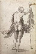 Albrecht Durer Nude With Staff seen from behind oil painting artist